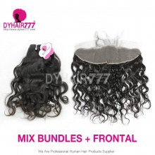 13x4/13x6 Lace Frontal With 3 or 4 Bundle Royal Virgin European Natural Wave Human Hair Extensions