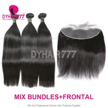 13x4/13x6 Lace Frontal With 3 or 4 Bundles European Silky Straight Hair Royal Virgin Remy Hair Extensions