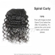 Royal 1 Bundle Cambodian Virgin Hair Spiral Curly Hair Extension