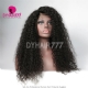 Color 1B# 13*4 Lace Frontal Wigs Jerry Curly 180% Density Top Quality Virgin Human Hair with elastic band