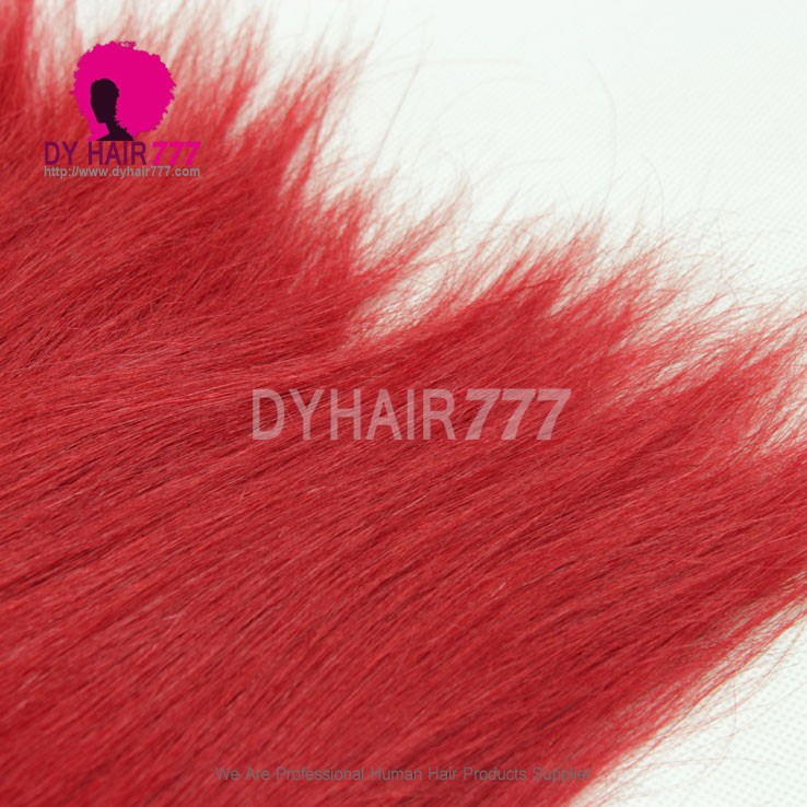 1 Bundle Amazing Red Color European Remy Hair Extensions 1 Bundle Silk Straight Fashion Style