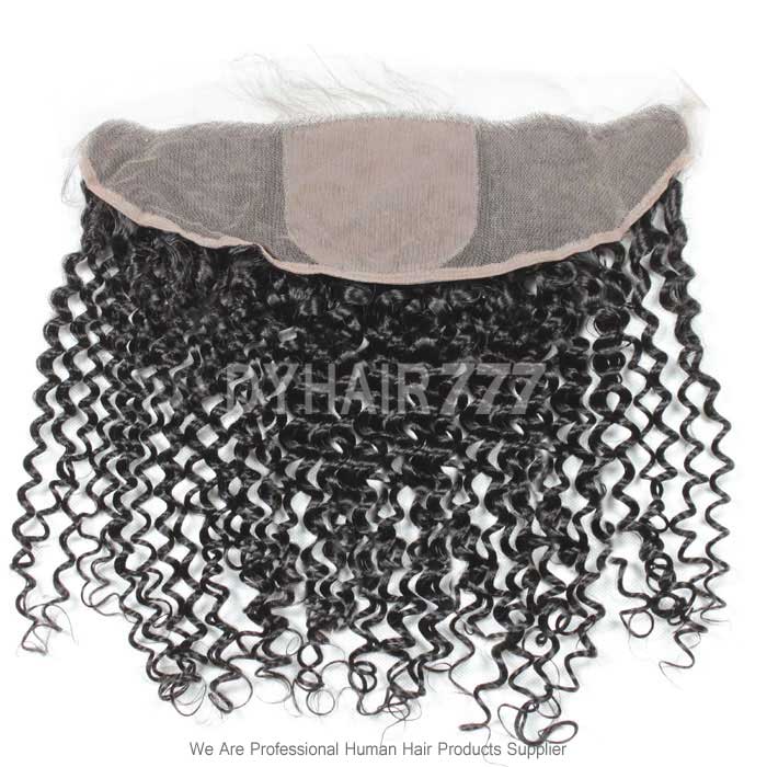(30% off sale items) Silk Base Frontal (13*4) Deep Curly Wave Virgin Human Hair Top Closure