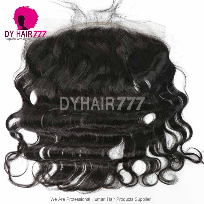 Royal Ear to Ear 13*6 Lace Frontal Closure Curved Lace Body Wave Human Virgin Hair Natural Color