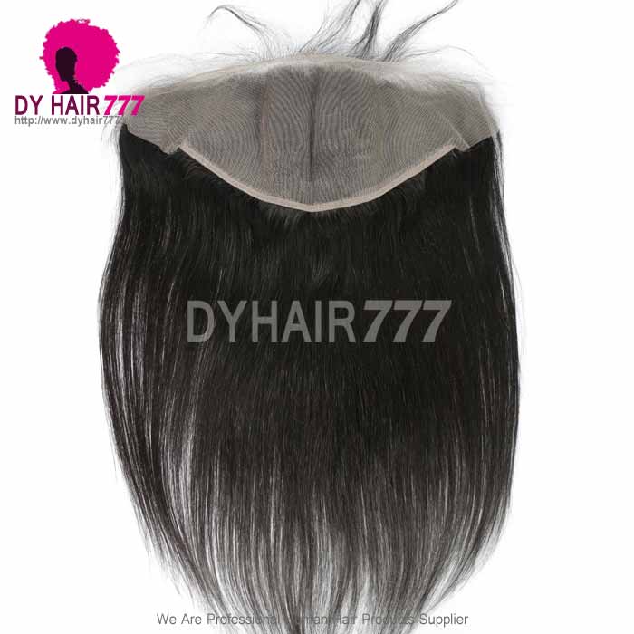 Ear to Ear 13*6 Lace Frontal Closure Curved Lace Straight Human Virgin Hair Natural Color