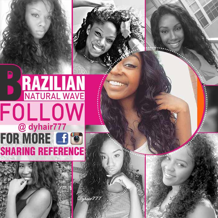 13x4 Lace Frontal With 3 or 4 Bundles Brazilian Natural Wave Standard Virgin Human Hair Extensions