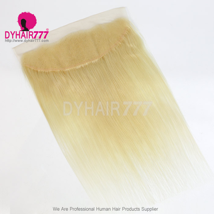 #613 Blonde Frontal 13*4 Lace Frontal Closure Straight Hair Virgin Human Hair 