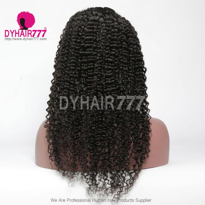 130% Density 1B# Top Quality Virgin Human Hair Deep Curly 13*4 Lace Frontal Wigs