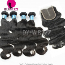 Best Match 4x4/5x5 Top Lace Closure With 4 or 3 Bundles Royal Virgin Peruvian Body Wave Human Hair Extensions