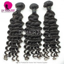 3 or 4pcs/lot Unprocessed Standard Peruvian Virgin Hair Deep Wave Human Hair Extensions
