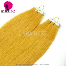 Virgin Silk Straight Hair Unprocessed Orange Tape in Tape Hair Extension 20pcs 50g