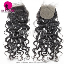 Silk Base Closure (4*4) Natural Wave Virgin Hair Top Closure Freestyle Free Part Middle Part Two Part Three Part
