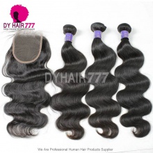Best Match Royal 3 or 4 Bundles Cambodian Virgin Hair Body Wave With 4x4/5x5 Top Lace Closure Hair Extensions