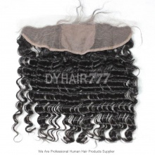 Silk Base Frontal (13*4) Deep Wave Virgin Human Hair Top Closure