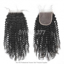 Royal Lace Top Closure (4*4) Kinky Curly Virgin Human Hair Freestyle Free Part Middle Part Two Part Three Part