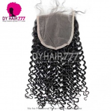 5*5 Lace Top Closure Deep Curly Natural Color Virgin Human Hair