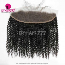 Royal Ear to Ear 13*4 Lace Frontal Closure Human Virgin Hair Kinky Curly Natural Color