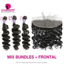 13x4/13x6 Lace Frontal With 3 or 4 Bundles Royal Cambodian Virgin Hair Loose Wave Hair Weave Best Match