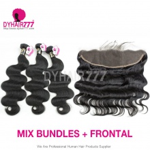 13x4 Lace Frontal With 3 or 4 Bundle European Body Wave Royal Virgin Hair Human Hair Extenion