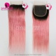 Lace Top Closure (4*4) Straight Hair 1B/Pink Human Virgin Hair