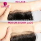 HD Swiss Lace 5*5 Closure Human hair With Baby Hair Pre Plucked Natural Color