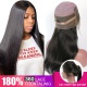 (Upgrade) 360 Lace 200% Density Wig Pre Plucked Virgin Human Hair Straight Hair Natural Color