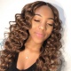 Color 4# 13*4 Lace Frontal Wigs Loose Wave 130% Density Top Quality Virgin Human Hair 