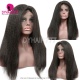130% density Royal Virgin Human Hair Kinky straight Hair 13*4 Lace Front Wigs Natural Color 