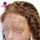 Stock Clearance Color 4# 13*4 Lace Frontal Wigs Deep Curly 130% Density Top Quality Virgin Human Hair With Elastic Band 