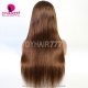 4# Top Quality Virgin Human Hair Straight Hair 13*4 Lace Frontal Wigs 130% Density