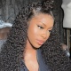 130% Density 1B# Top Quality Virgin Human Hair Deep Curly Full Lace Wigs Natural Color
