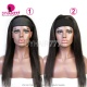 3 MIN Wear Go 150% Density Headband Wigs 3/4 Half Wig Human Hair Wigs 100% Human Hair Natural Color