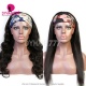 (upgrade) 200% Density Headband Scarf Wigs 3/4 Half Wig Human Hair Wigs 100% Human Hair Natural Color(All texture available)