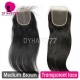 Lace Top Closure (4*4) Straight Hair Human Virgin Hair Freestyle Free Part Middle Part Two Part Three Part