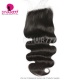 Royal Single Knots HD Swiss Lace 6*6 Closure Human hair With Baby Hair Pre Plucked Natural Color