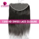 Royal Single Knots HD Swiss Lace 13*6 Frontals Human Hair With Baby Hair Natural Color