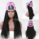 1 Synthetic Braids Band with 2 free hat