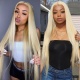 Blonde Color 613# 13x4/13x6 Full Frontal Lace Wigs 200% Density 100% Virgin Human Hair Wigs