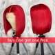 【BOGO Buy one get one free】150% Density Color Bob Wigs Lace Front Wigs Straight Hair 100% Human Hair