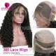 (Upgrade) 360 Lace 200% Density Wig Pre Plucked Virgin Human Hair Deep Wave Natural Color