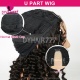 200% Density Deep Curly U Part Wigs V part Wigs Virgin Human Hair Wigs Natural Color