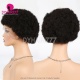 130% Density 1B# Transparent Full Lace Wigs Afro Kinky Curly Top Quality Virgin Human Hair Natural Color