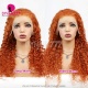 Ginger color 350# 13x4 Lace Frontal Wigs 180% Density Top Quality Virgin Human Hair