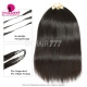 1 Pack(80strands 120g)Crochet Feather Hair Extension Generation 3rd 100% Remy Human Hair Silky Straight Natural Color 