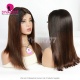 Double Drawn Bone Straight 18inch Bob Wigs 2x6 Lace Closure Wigs 250% Density 100% Human Raw Hair Wig