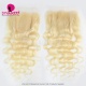 Blonde Color 613# HD 9x6 Lace Top Closure Pre Plucked Hairline 100% Virgin Human Hair