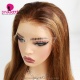Color P4/27# 13x4 HD Lace Frontal Wigs Upgraded 200% Density (3 bundles made) Plucked Bleached 100% Unprocessed Virgin Human Hair