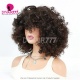 Fluffy Curl 300Gram Machine Made Weft Wig Super Double Drawn Raw Hair Wig Natural Color No Glue No Lace