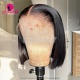 Transparent and HD Lace 300% density Bob Wig 13x4 Lace Frontal Wig 100% Human Hair Natural Color