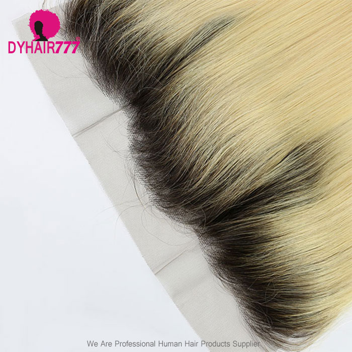 Color 1B/613 Blonde Frontal 13*4 Lace Frontal Closure Straight Hair Virgin Human Hair 