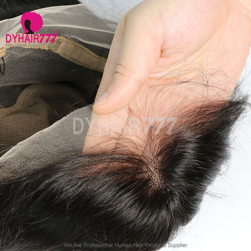 180% Density HD Full Lace Wigs 1B# Top Quality Virgin Human Hair Natural Color 